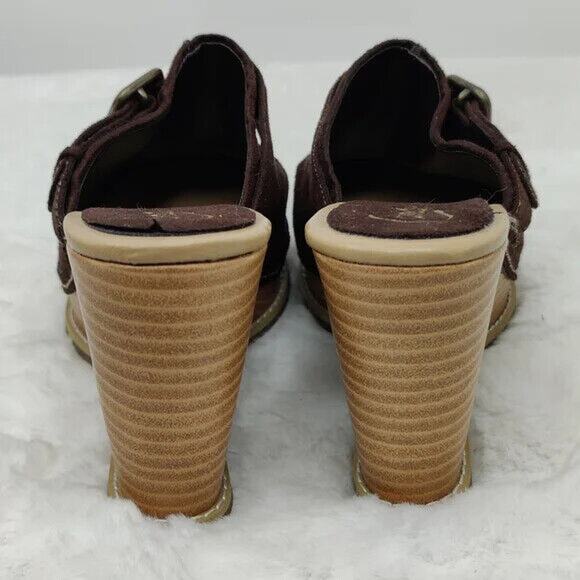 Y2K Candies Brown Wedge Clog Size 9 M - Picture 5 of 8